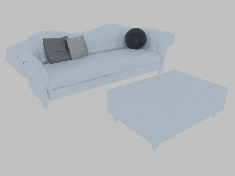 ktv欧式茶几3d模型资料下载-欧式沙发茶几3D模型下载