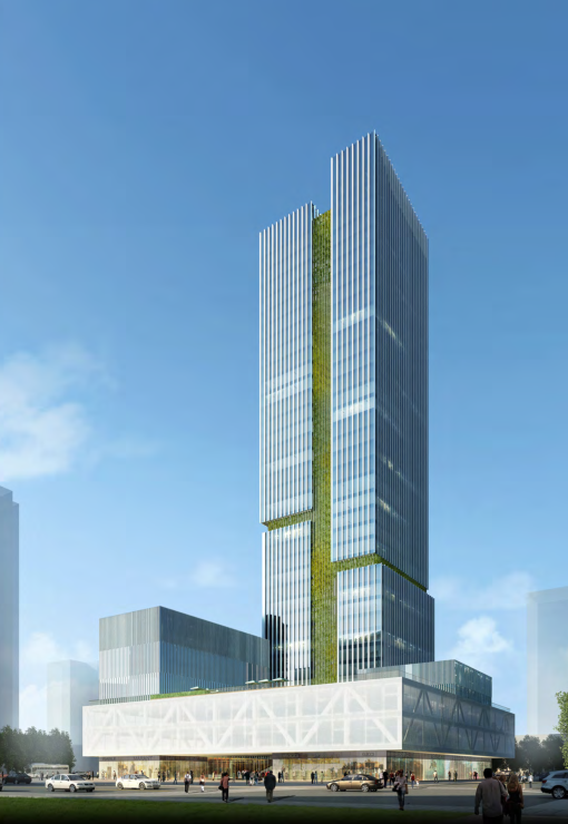 超高层知名设计院设计苏州城投高铁办公楼项目建筑方案文本