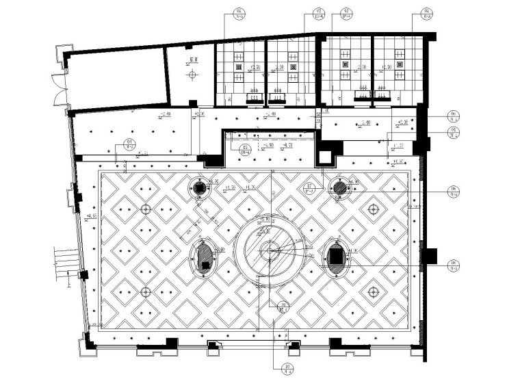 [湖南]某大型房地产售楼处施工图设计（附效果图）-二层天花