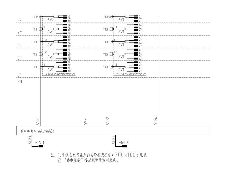 棚户区改造住宅楼电气施工图-系统配电图