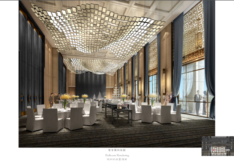 20层中式风格酒店资料下载-[杭州]古典中式风酒店室内设计施工图（含效果图）