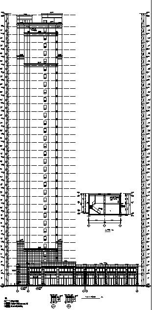 [安徽]某17栋住宅楼居住小区设计（含全专业施工图及节能设计）-8#楼立面图