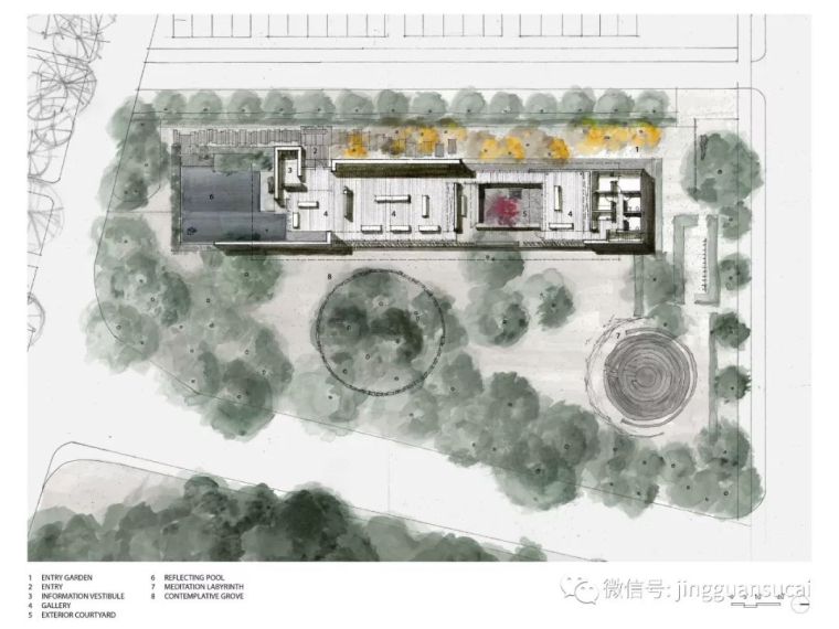 美国小学校园景观设计案例资料下载-美国斯坦福大学校园Windhover沉思中心案例赏析