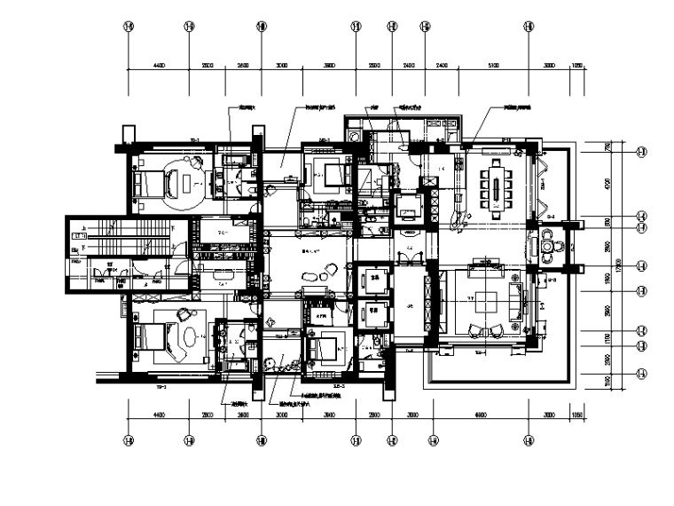 厅室房装修效果图资料下载-[广东]现代风格样板房CAD施工图（含效果图）