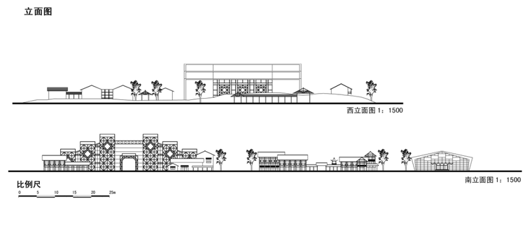 [扬州]某演艺中心建筑设计方案文本-立面图