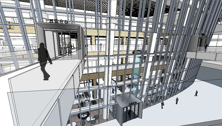 [福州]三迪中心商场深化设计原版SU模型-商场模型预览（10）
