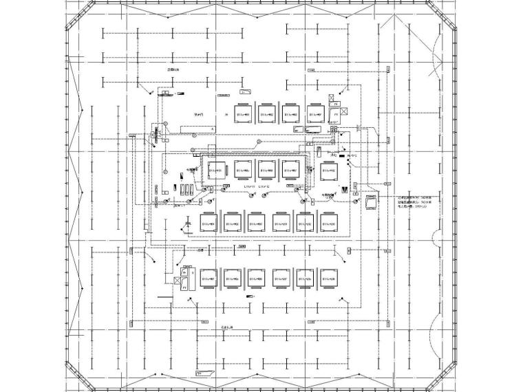 [长沙]238米超高层5A办公楼强电消防施工图（变电所、负荷计算）-标准层照明平面图.jpg