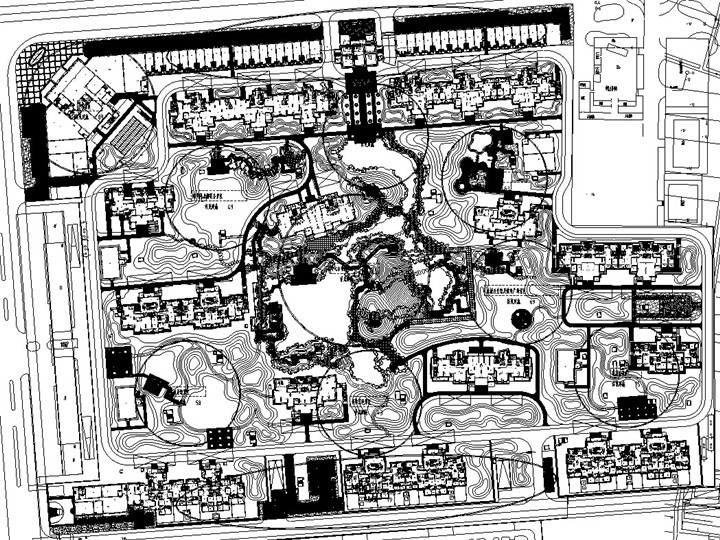 中国古典园林资料下载-[江苏]古典园林景观居住区设计施工图