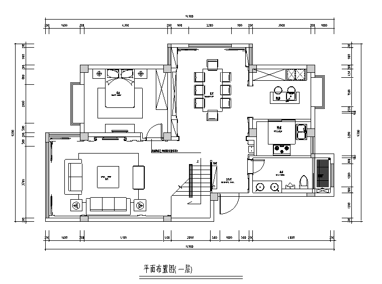 260平米住宅平面资料下载-[江苏]新古典风格260平米联体别墅设计施工图（附效果图）