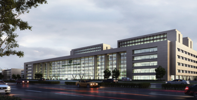 江南医院建筑设计方案文本+CAD-夜景透视图
