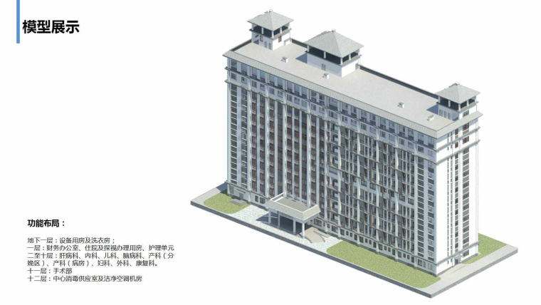 广西藤县中医院新院区住院楼工程BIM应用-模型展示