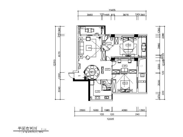 中式装修样板房设计资料下载-中式风格样板房CAD设计施工图（含效果图）