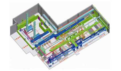 BIM技术之管线综合排布-空调机房综合模型