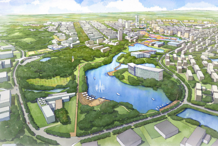 总部基地详细城市设计资料下载-[江苏]软件园吉山基地城市设计方案文本