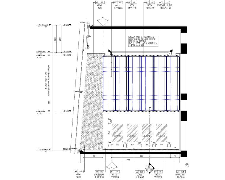 [深圳]CCD-平安金融中心内装CAD施工图+深化设计方案+建筑/室内效果图-会议厅立面（1）