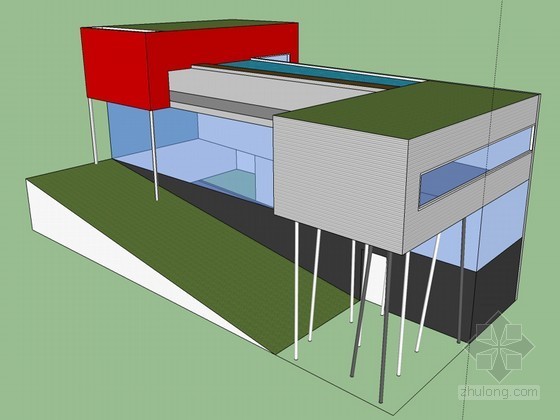 艾瓦别墅建筑资料下载-艾瓦别墅SketchUp模型下载