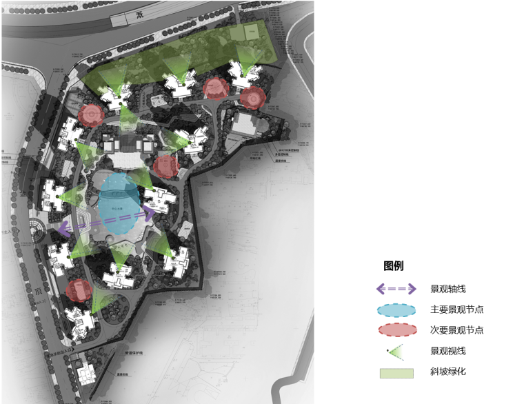 [重庆]欧式现代大型住宅区建筑设计方案文本（大型地产公司）-[重庆]欧式现代大型住宅区建筑设计方案文本分析图