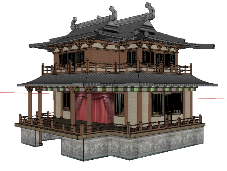 山西中式风格建筑模型资料下载-山西各种民居、戏楼、酒楼等17栋建筑模型