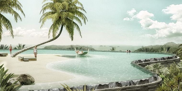 泰国苏梅岛半山别墅资料下载-泰国苏梅岛酒店设计 把海滩搬上了山坡