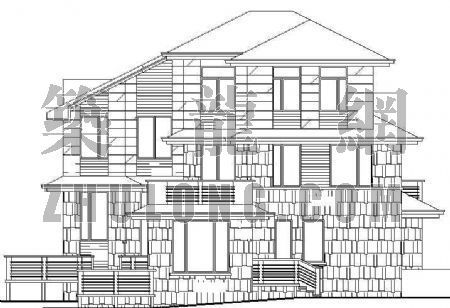 社区医院建筑设计图纸资料下载-3层别墅建筑设计图纸