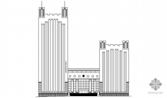 传染科楼建筑施工图资料下载-某法院审判楼建筑施工图