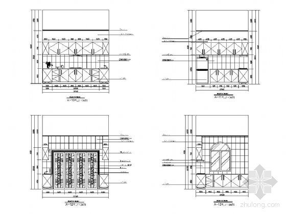 别墅衣柜设计图CAD资料下载-别墅厨房立面设计图