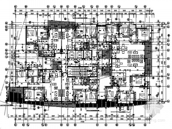 [深圳]某98层商业综合体建筑施工图（439米）-E座七到三十二层平面图