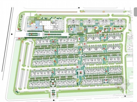 新中式居住区景观节点模型资料下载-[天津]新中式居住区景观设计方案