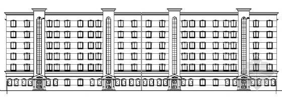 50平米一层建筑施工图资料下载-一层商用的某六层商住公寓建筑施工图