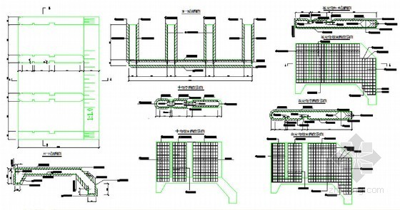 水工结构施工节点详图合集（代表性工程CAD图317张）-泄水闸底板、闸墩配筋图