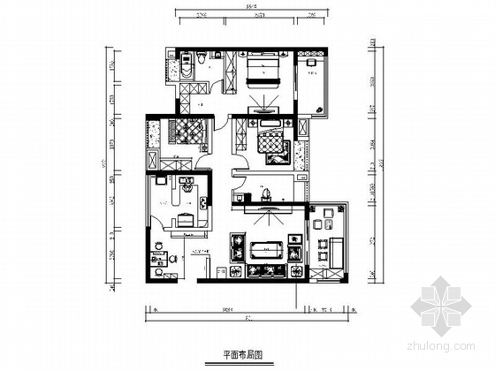 小户型装饰效果资料下载-[成都]中式小户型两居室装修图（含效果）