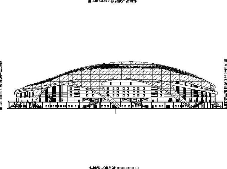 跑道的施工图资料下载-[内蒙古]多层金属屋面国家级足球训练馆建筑施工图（16年最新）