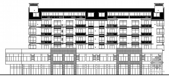 住宅楼施工图带效果图资料下载-某坡地六层住宅楼建筑施工图（顶部带跃层）