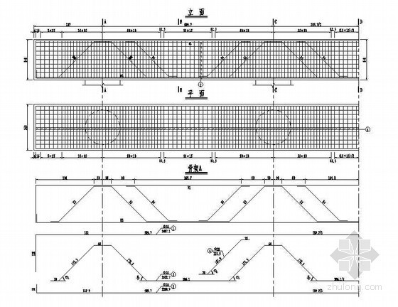 高架桥预应力简支梁桥资料下载-预应力混凝土连续箱梁高架桥桥台盖梁钢筋构造节点详图设计