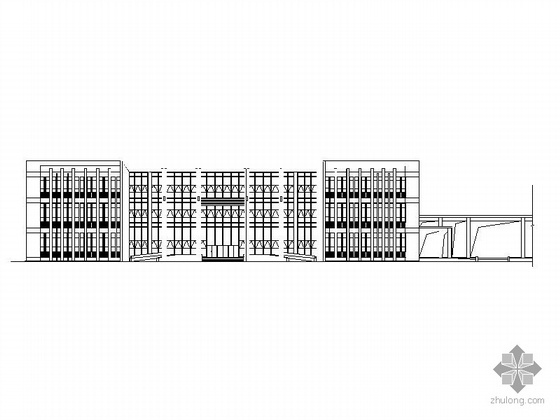 会议中心建筑cad资料下载-[湘潭]某区行政中心三层会议中心建筑方案CAD图