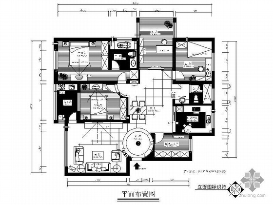 三居室简单装修方案资料下载-[宁波]三居室装修图