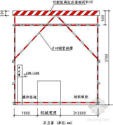 梁场钢筋加工棚资料下载-木工棚、钢筋棚做法示意图