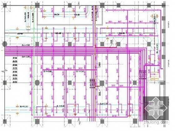 [四川]超高层写字楼新技术应用施工方案（26项）-综合管线布置示意图