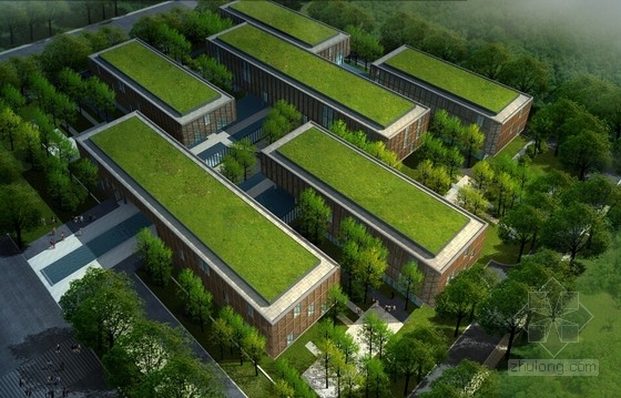 绿色生态建筑cad图资料下载-[杭州]绿色生态多层庭院式媒体中心规划及建筑设计方案文本