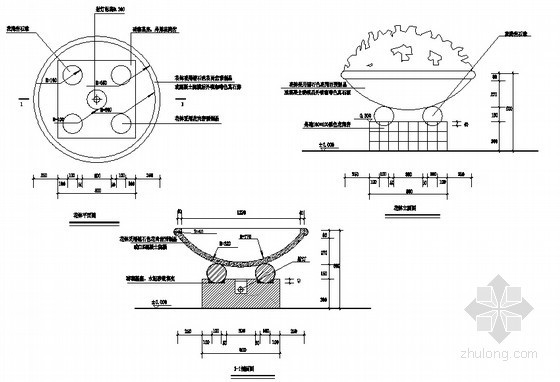 花岗岩花钵资料下载-花岗岩花钵施工详图
