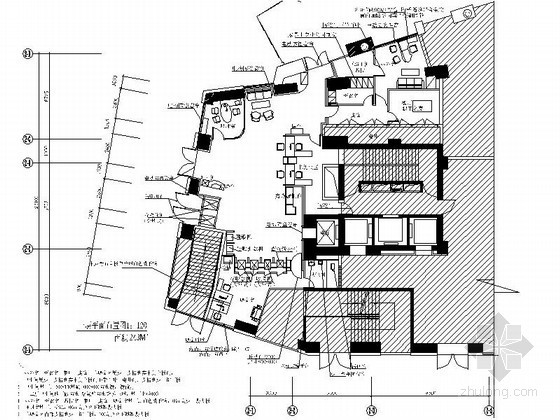 银行现金柜台施工方案资料下载-某中心中国工商银行室内装修图