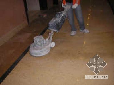 室内地面铺砖施工工法资料下载-大理石无缝研磨抛光施工工法