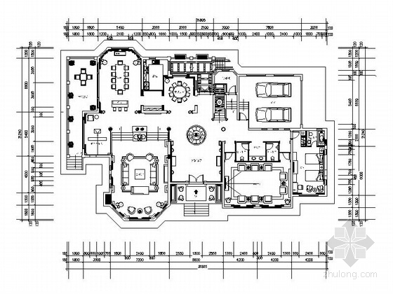 欧式式风格别墅模型资料下载-[重庆]高档豪华欧式风格酒店式别墅室内装修施工图（含效果图）