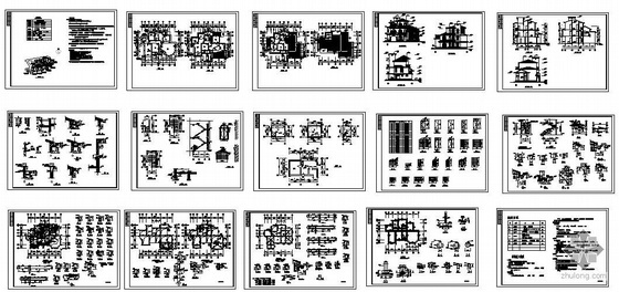 楼梯节点祥图资料下载-某7度三层别墅建筑结构图