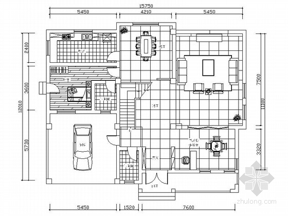 玄关酒柜图资料下载-某现代中式设计三层别墅装修图（含效果预算）