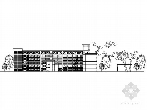 河南某大学教学楼建筑图资料下载-[扬州]某大学六层教学楼建筑方案图