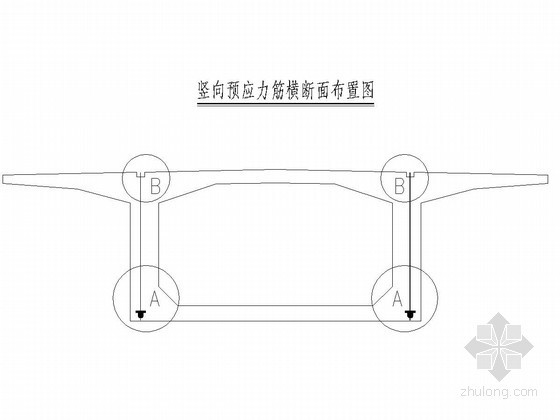 三跨连续刚构桥图纸资料下载-三跨预应力混凝土连续刚构桥竖向预应力钢筋布置图