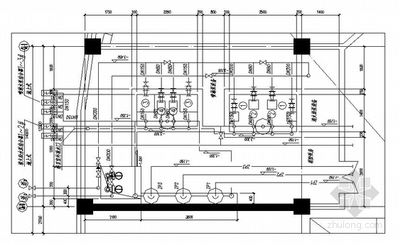 消防水泵房泵站资料下载-某住宅楼生活及消防泵房详图