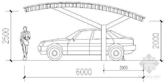 停车棚设计节点详图-2
