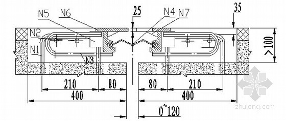 T型钢构桥梁的加固设计资料下载-LBSZ-120型桥梁伸缩装置安装示意图